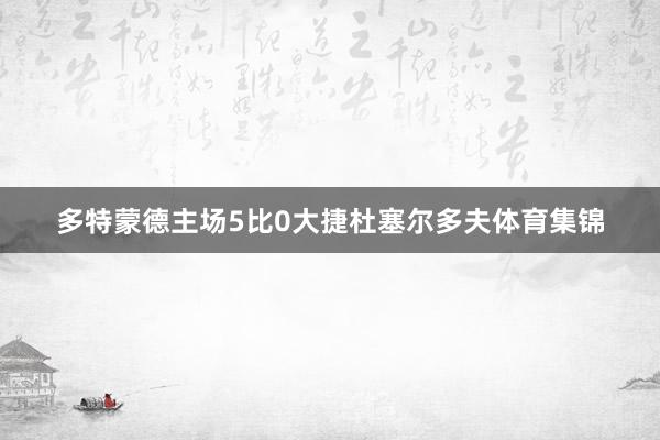 多特蒙德主场5比0大捷杜塞尔多夫体育集锦