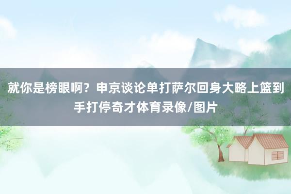 就你是榜眼啊？申京谈论单打萨尔回身大略上篮到手打停奇才体育录像/图片