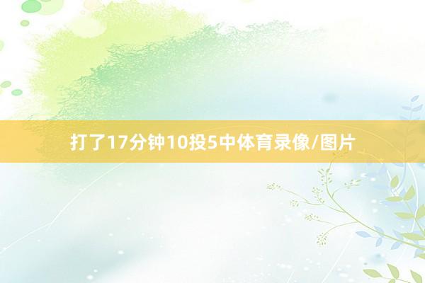 打了17分钟10投5中体育录像/图片