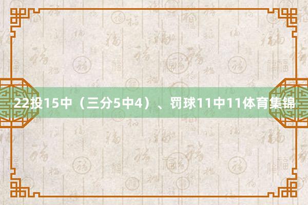 22投15中（三分5中4）、罚球11中11体育集锦