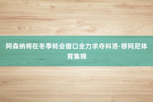 阿森纳将在冬季转会窗口全力求夺科洛·穆阿尼体育集锦