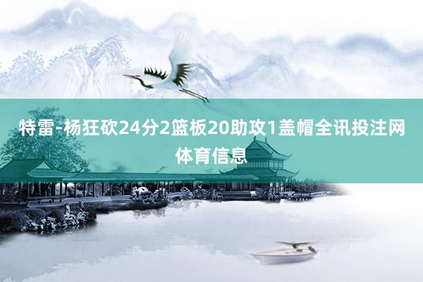 特雷-杨狂砍24分2篮板20助攻1盖帽全讯投注网体育信息