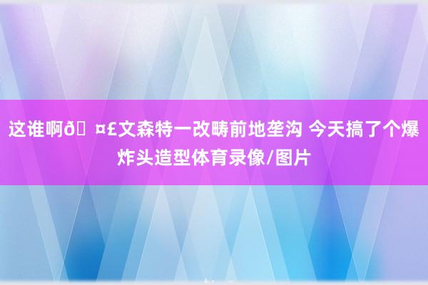 这谁啊🤣文森特一改畴前地垄沟 今天搞了个爆炸头造型体育录像/图片