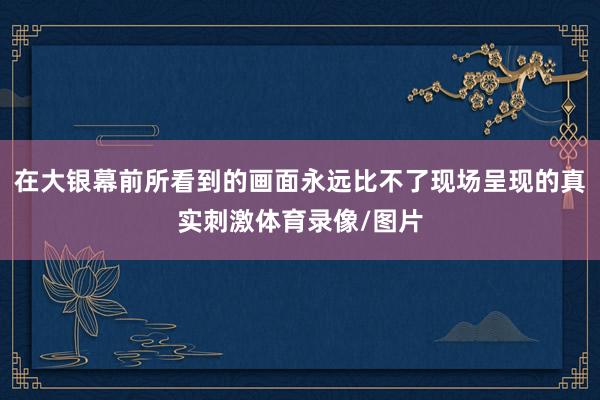 在大银幕前所看到的画面永远比不了现场呈现的真实刺激体育录像/图片