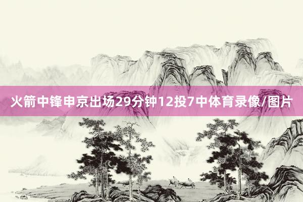 火箭中锋申京出场29分钟12投7中体育录像/图片